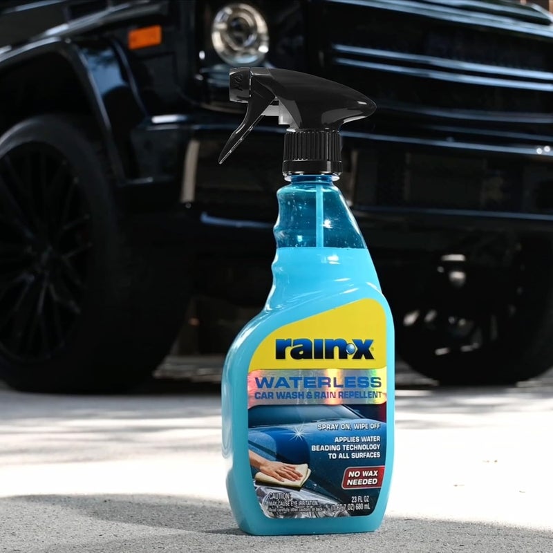 Rainx 620143 Waterless Car Wash and Rain Repellent, 23 fl. oz. Rinseless Cleaner Spray for a Spot Free Finish, Perfect for Quick and Easy Detailing. Premium No Rinse for on the go Washing - Image 5